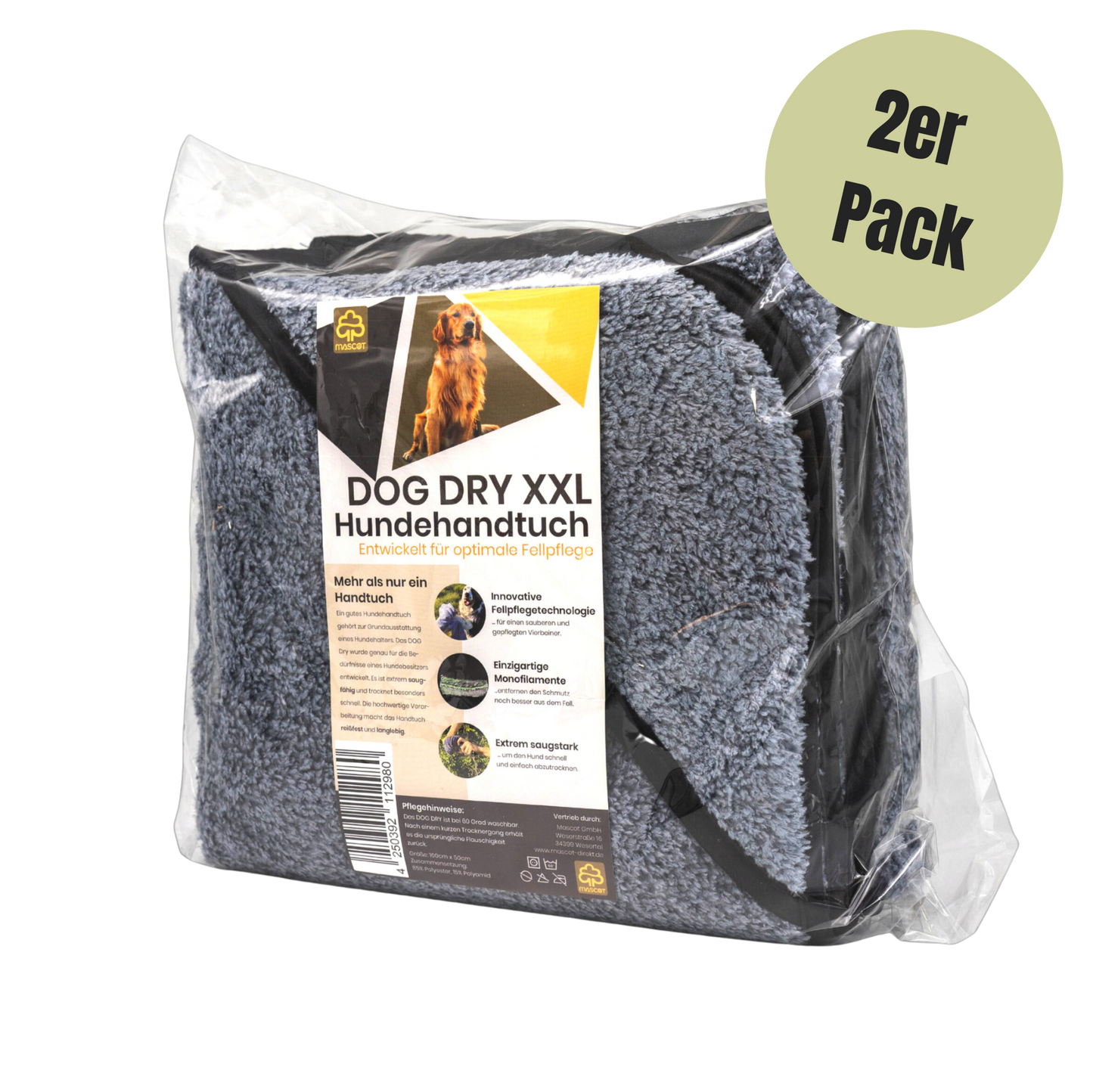 Dog Dry Hundehandtuch (2 Stück)